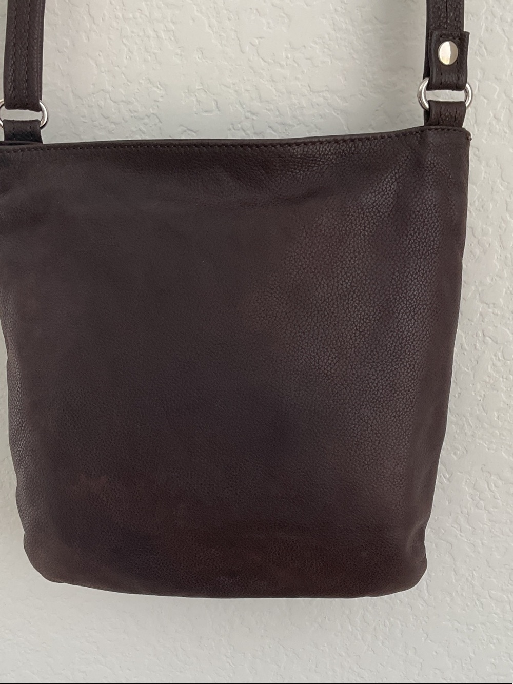 CUOIERIA FIORENTINA Dark Brown Leather Crossbody Bag - Classic Everyday Carry - Picture 7 of 16